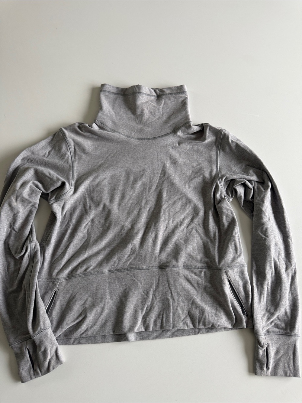 lululemon athletica Light Gray Turtleneck Pullover